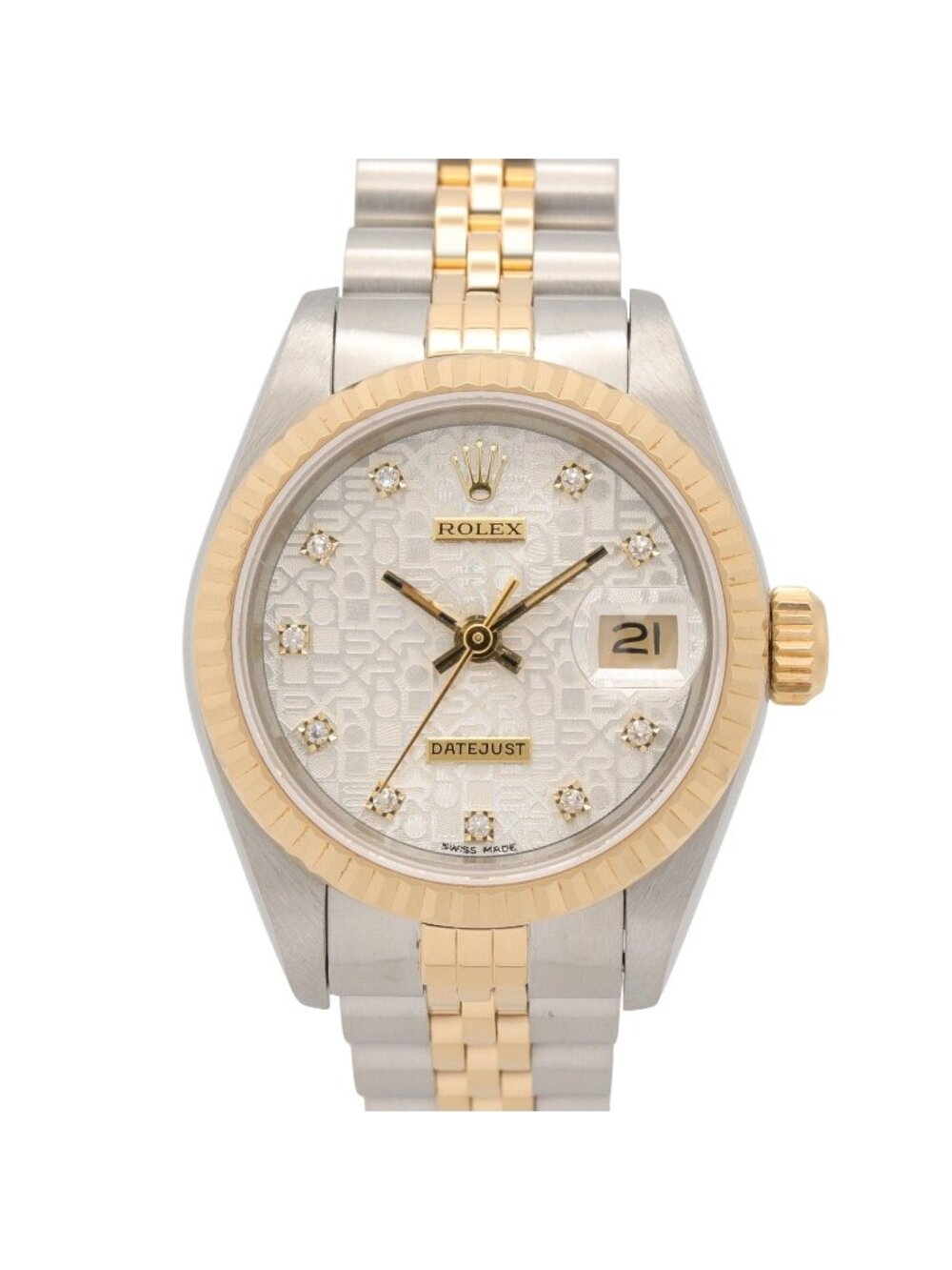 Rolex Watch Datejust Diamond Sil Con QP 18k Stainless Steel